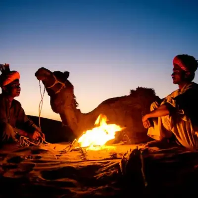 Desert camp fire experience
