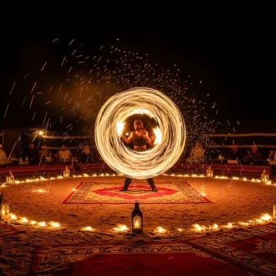 Night Fire Show Desert Safari Dubai